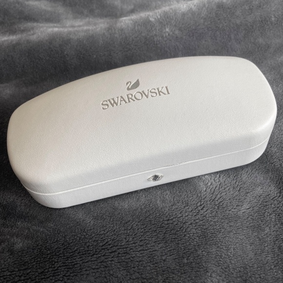 Oversized Swarovski Sunglasses SK 351 01A - Black Frame With Dark Gray Lenses - Picture 3 of 10